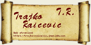 Trajko Raičević vizit kartica